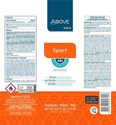 PACKAGE LABEL - Antitranspirante Above Sport 150ml